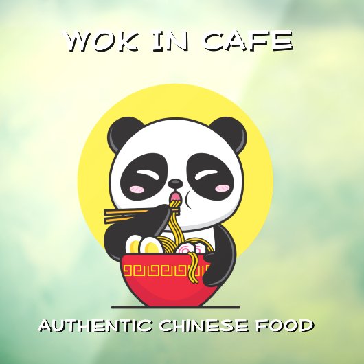 パカスタマイズンダベアーヌードルレ中国のストラン ウィンドウサイン (シート3)