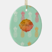 パカスタムイナップルブルーパイナップル セラミックオーナメント (右)
