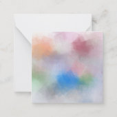 パカスタムステルカラー抽象芸術空白のテンプレート ノートカード (裏面)