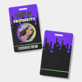 パカスタムープル&グリーンWAP idフリーク、Cardi b バッジ (表裏)