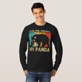 パカッコいいダ女子男性へパンダクマ動物飼育 Tシャツ (正面フル)