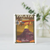 パカヤ火山グアテマラ旅行ポスター ポストカード (スタンド正面)