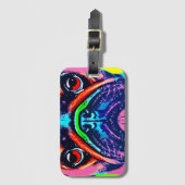 パカラフルグのアートのポップ・アートのポートレート ラゲッジタグ (正面縦)