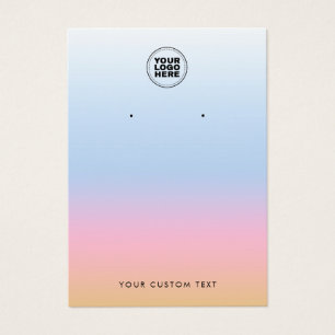 パカラフルステルグラデーションモダンイヤリング表示カード