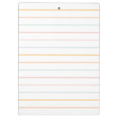 パカラフルステルストライプパーソナライズされた クリップボード (裏面)