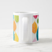 パカラフルステル離れ抽象芸術ミニマルマグ ジャンボコーヒーマグカップ (裏面)