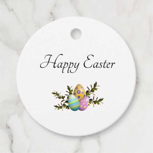 パカラフルステル飾イースターエッグ フェイバータグ (正面)