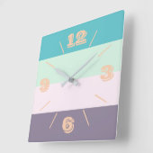 パカラフルステル スクエア壁時計 (傾斜)