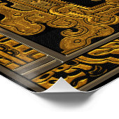 パカルの墓 – 金ゴールドパレンケ宇宙飛行士 ポスター (コーナー)