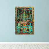 パカル素晴らしの墓の蓋 – パレンケ宇宙飛行士 キャンバスプリント (インサイチュ (ウッドフロア))