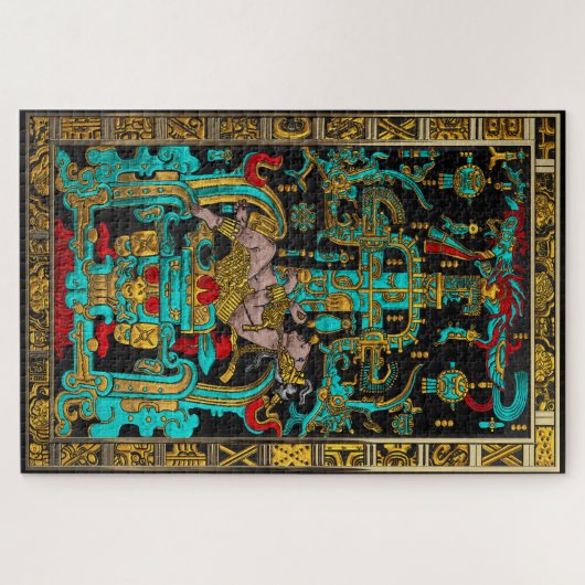 パカル素晴らしの墓の蓋 – パレンケ宇宙飛行士 ジグソーパズル (横)