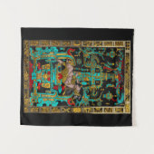 パカル素晴らしの墓の蓋 – パレンケ宇宙飛行士 タペストリー (正面(横))