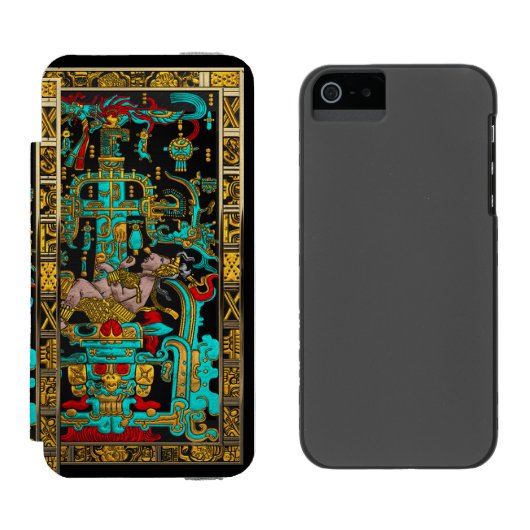 パカル素晴らしの墓の蓋 – パレンケ宇宙飛行士 INCIPIO iPhoneウォレットケース (並列)