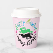パガーリーステルカラフルピンクイースターバニーマンガ 紙コップ (正面)