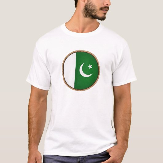パキスカッコいいタン国旗の封印 Tシャツ (正面)