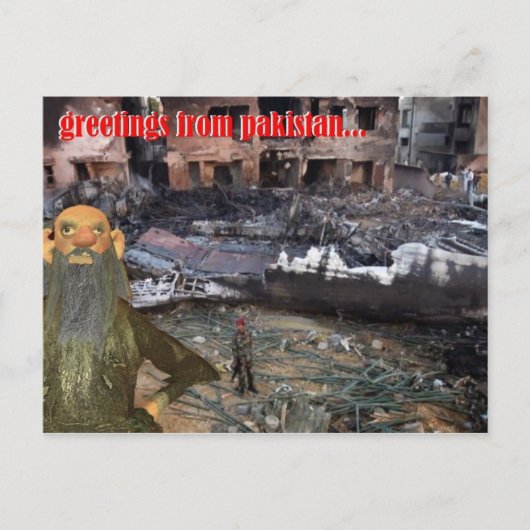パキスタンからの挨拶 ポストカード (正面)