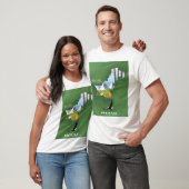 パキスタンのイラスト入りの旅行地図 Tシャツ (ユニセックス)