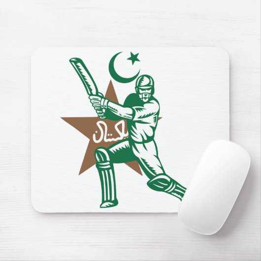 パキスタンのコオロギのチームTシャツはジャージーに送風します マウスパッド (マウス)