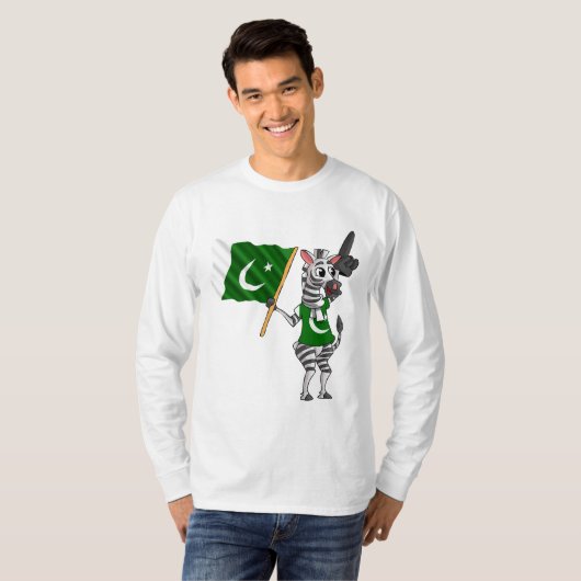 パキスタンのシマウマ Tシャツ (正面フル)
