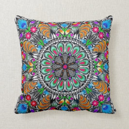 パキスタンのトラックの芸術によっては装飾用クッションが開花します クッション