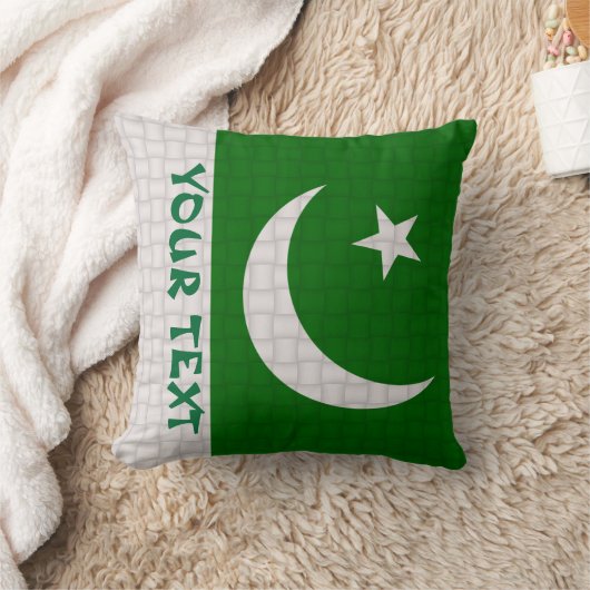 パキスタンのパキスタンの旗: 文字を加えて下さい クッション (ブランケット)