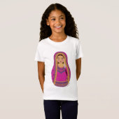 パキスタンのマトリヨシュカガールズ Tシャツ (正面フル)
