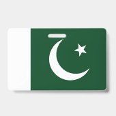 パキスタンの国旗が付いた名札 バッジ (裏面)