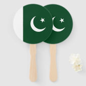 パキスタンの国旗 ハンドファン (正面&裏面)