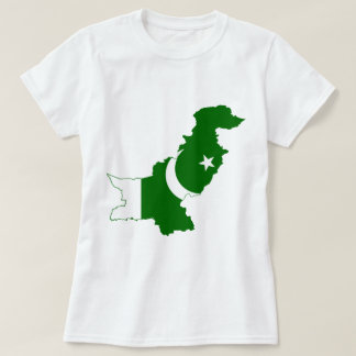 パキスタンの地図の旗 Tシャツ