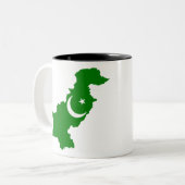 パキスタンの地図 ツートーンマグカップ (正面左)