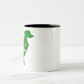 パキスタンの地図 ツートーンマグカップ (中央)