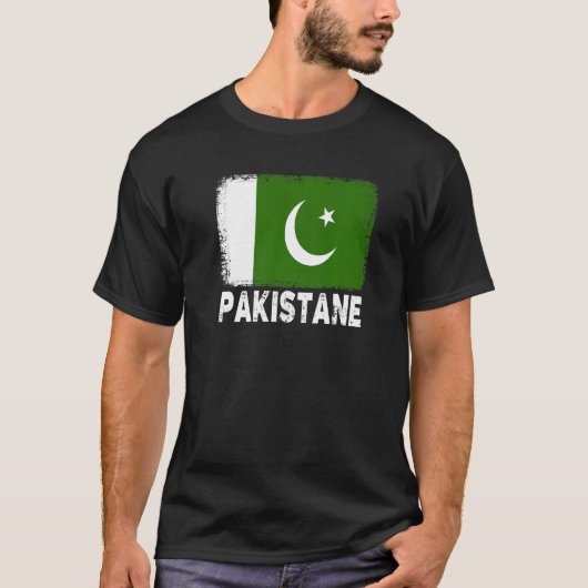 パキスタンの旗 パキスタンの人々を応援する 女性 男性 Tシャツ (正面)