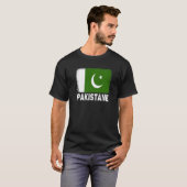 パキスタンの旗 パキスタンの人々を応援する 女性 男性 Tシャツ (正面フル)