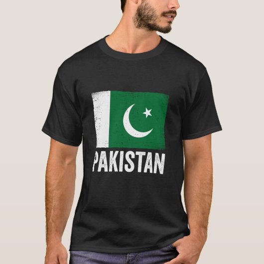 パキスタンの旗 パキスタン Tシャツ (正面)