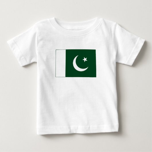 パキスタンの旗 ベビーTシャツ (正面)
