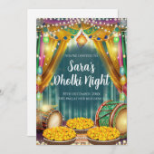 パキスタンの結婚式の招待&デジタルメヘンディ招待状 招待状 (正面/裏面)