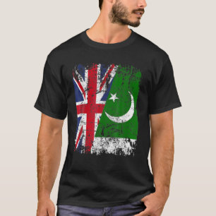 パキスタンハーフイギリス英国友好国旗パキスタン Tシャツ