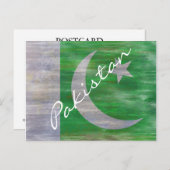 パキスタン動揺してパキスタン国旗 ポストカード (正面/裏面)