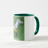 パキスタン図解入りの、写真付きのの旅行地図。 マグカップ (正面右)