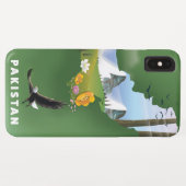 パキスタン図解入りの、写真付きのの旅行地図。 Case-Mate iPhoneケース (裏面(横))