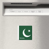 パキスタン国旗とアジアの休日/スポーツファン マグネット (インサイチュ (食洗機))