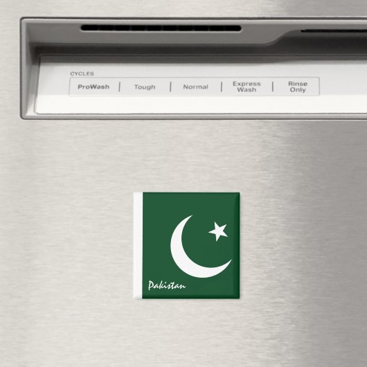 パキスタン国旗とアジアの休日/スポーツファン マグネット (インサイチュ (食洗機))