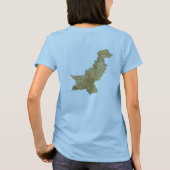 パキスタン国旗と地図dk Tシャツ (裏面)