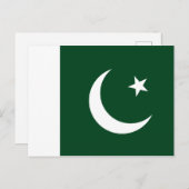 パキスタン国旗のはがき ポストカード (正面/裏面)