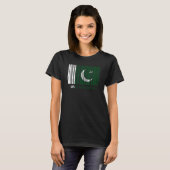 パキスタン国旗のバーコードで作成 Tシャツ (正面フル)