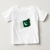 パキスタン国旗のパキスタン独立 ベビーTシャツ (正面)