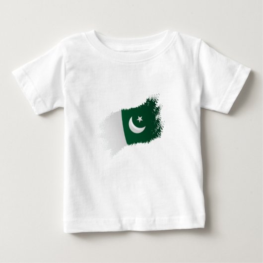 パキスタン国旗のパキスタン独立 ベビーTシャツ (正面)