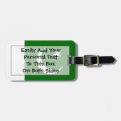 パキスタン国旗の個人簡単ID ラゲッジタグ (正面横)