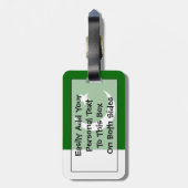 パキスタン国旗の個人簡単ID ラゲッジタグ (裏面縦)