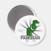 パキスタン国旗の地図2.0 マグネット (正面/裏面)